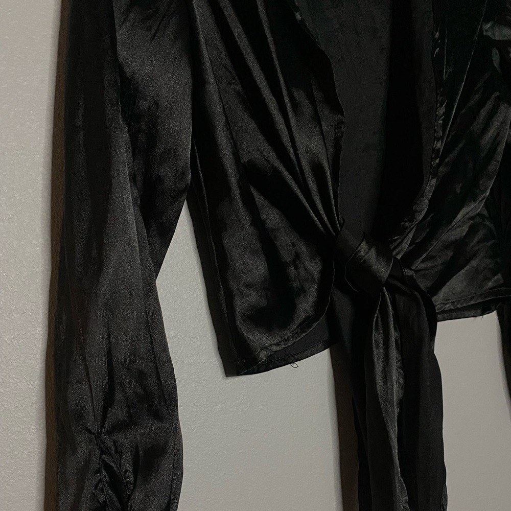 Shein silk material shirt